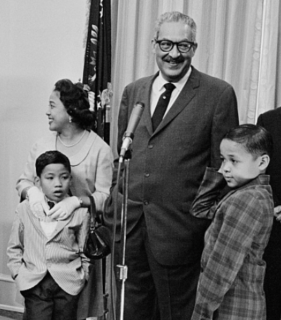 Thurgood Marshall and family 1965